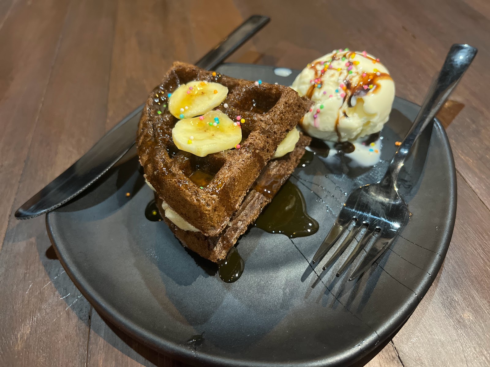 Chocolate Banana Waffle