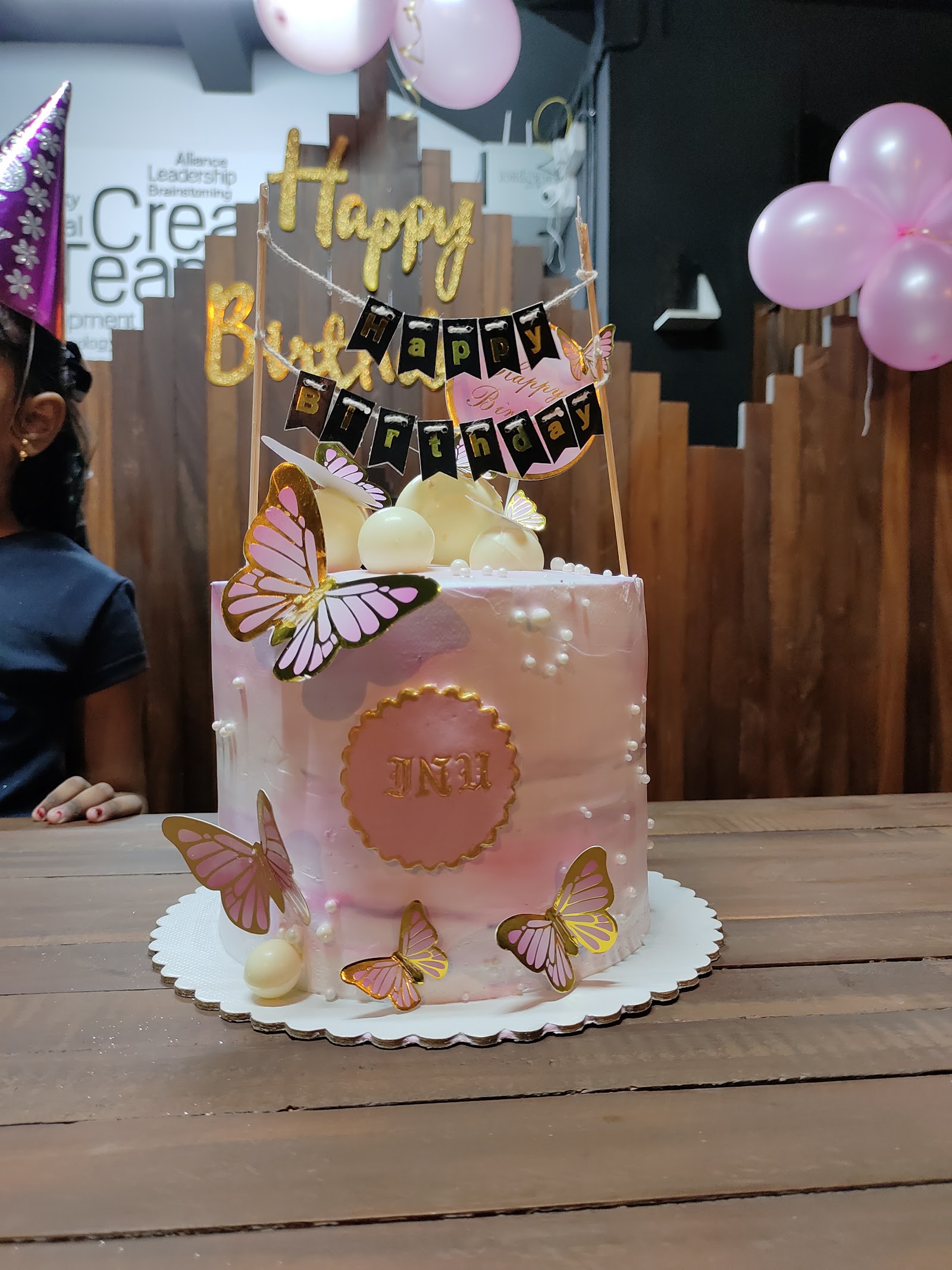 A butterfly birthday cake at Forwords