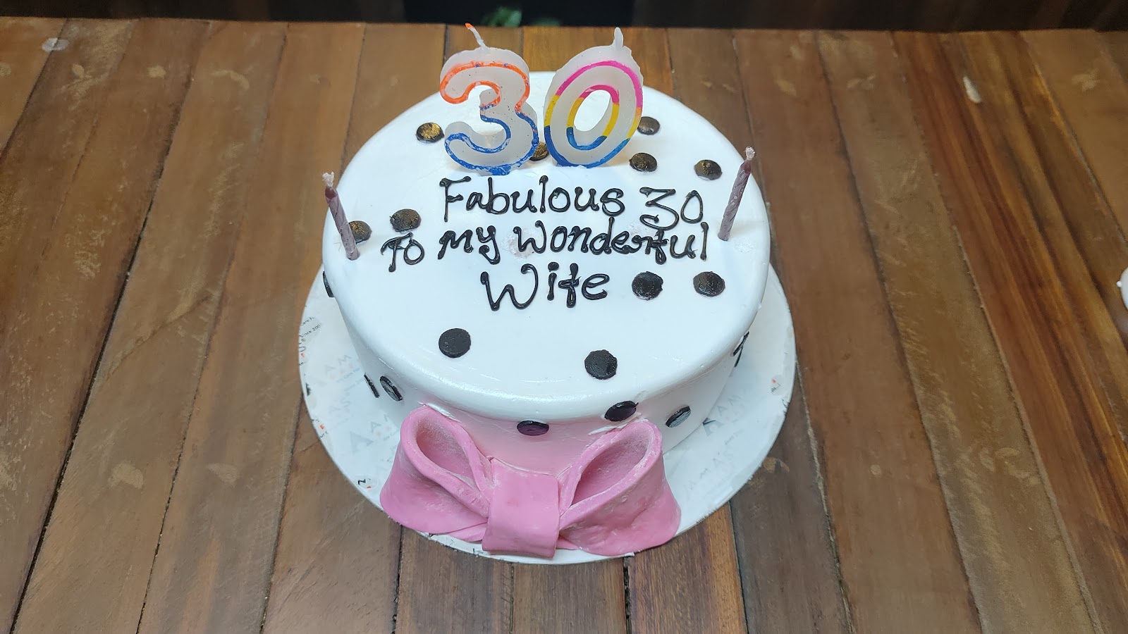 A thirtieth birthday cake at Forwords Library Café